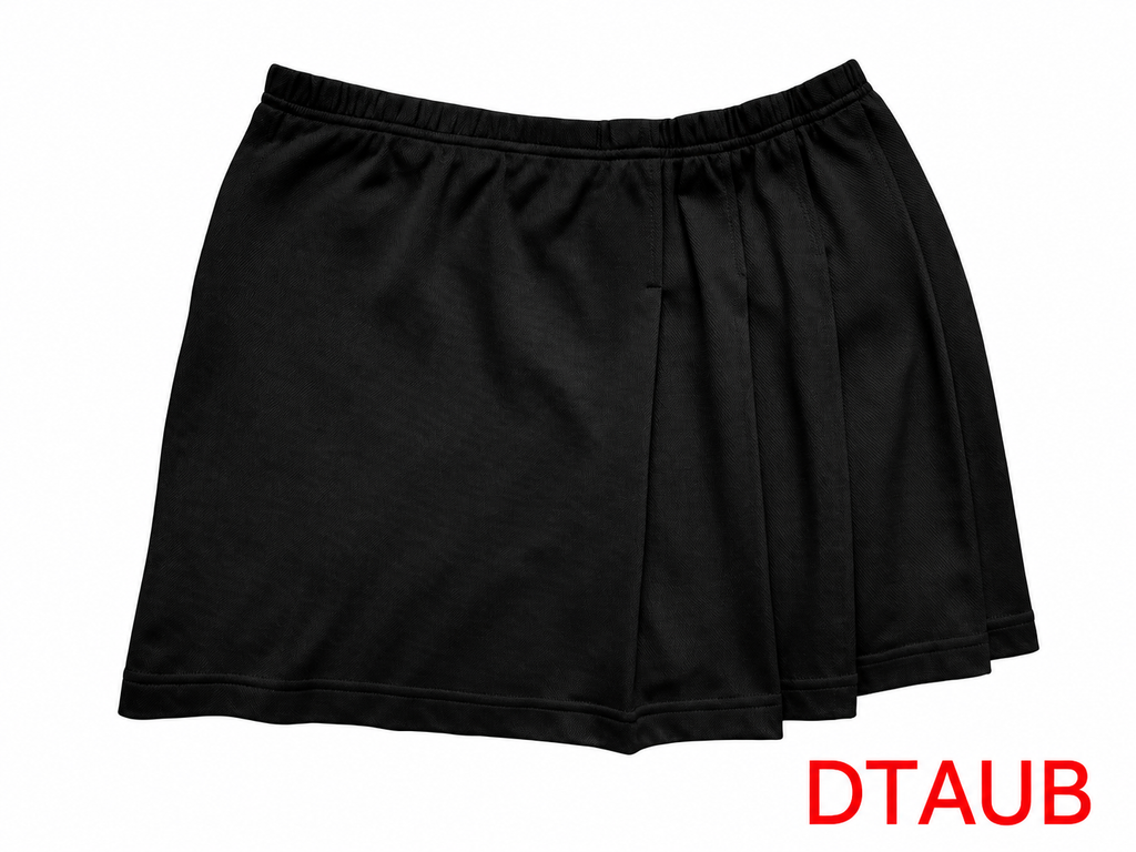 DTAUB-Girs Black Knitted Skort