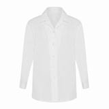 Boy's Long Sleeve School Shirt – White-G1WELA