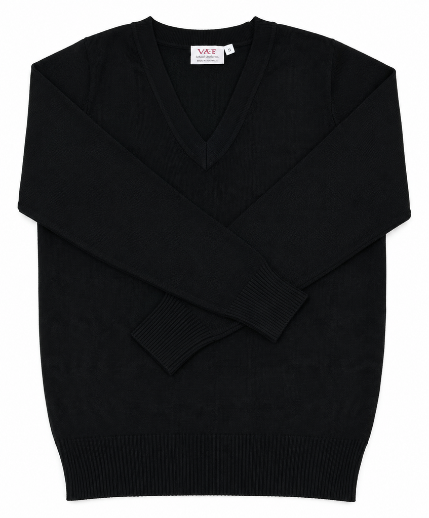 Winter Black Wool and Nylon Jumper-LBKL