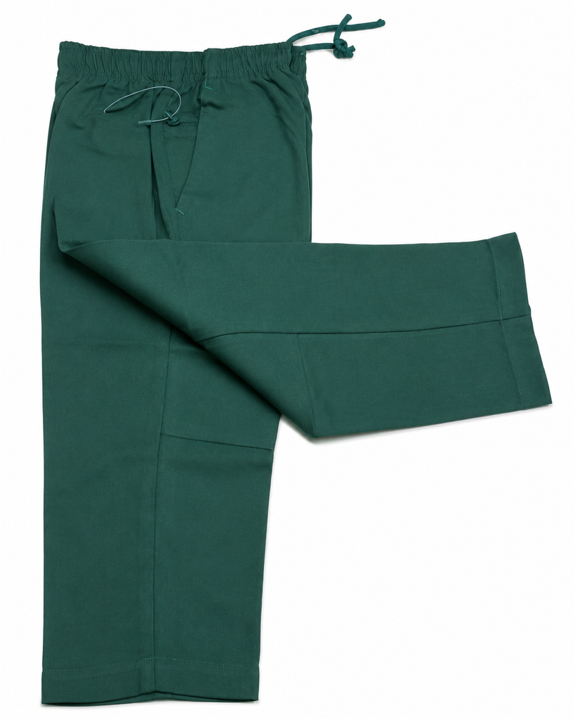 Primary School Boys Elastic Waist Trousers-Bottle Green-MABED