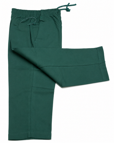 Primary School Boys Elastic Waist Trousers-Bottle Green-MABED