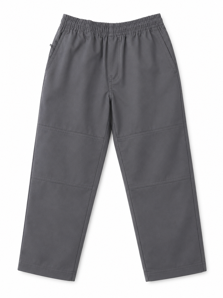 Boys Elastic Waist Trousers-GREY M3GYD