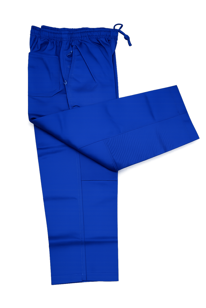 Boys Elastic Waist Trousers-Royal Blue-MARLD