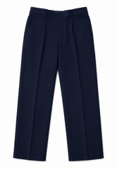 High School Boys Extendable Waistband Trousers-Navy Blue-O1TECSNY
