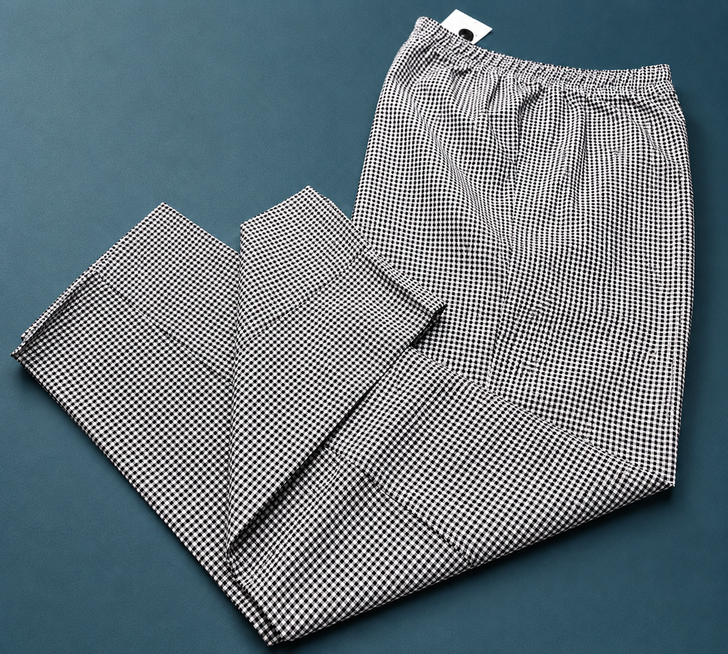 Unisex Elasticated Waist Chef Checker Pants OCHF