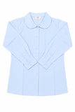 L/S Peter Pan Collar Blouse: Sky Blue-R1LSBL