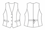 Waitress Black Vest SBKF (Vest only)