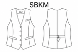 Waiter Black Vest SBKM (Vest only)