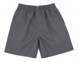 Primary School Boys Elastic Waist Shorts-Grey-E3GY