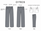 High School Boys Extendable Waistband Trousers-Grey-O1TECS