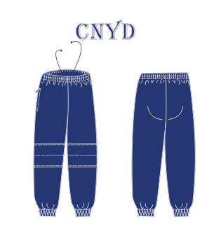 CNYD-Navy Blue Low Pill Fleece Trackpant