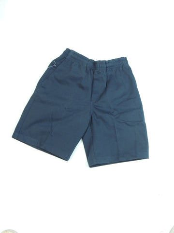 Boys Elastic Waist Shorts-Navy Blue-E3NY