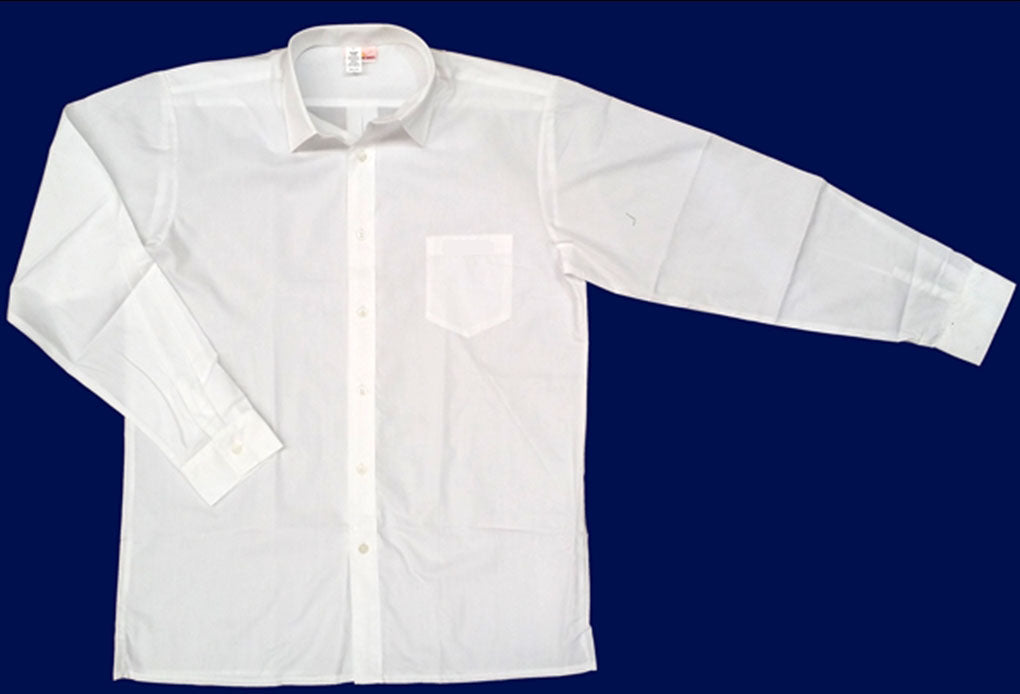 L/S Shirt: White-G1WELA