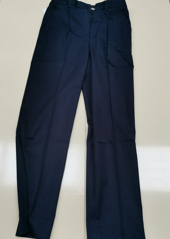 Boys Primary Pleated Trousers-Navy-O2NY