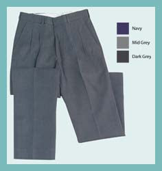 High School Boys Extendable Waistband Trousers-Grey-O1TECS