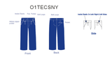 High School Boys Extendable Waistband Trousers-Navy Blue-O1TECSNY