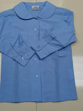 L/S Peter Pan Collar Blouse: Sky Blue-R1LSBL